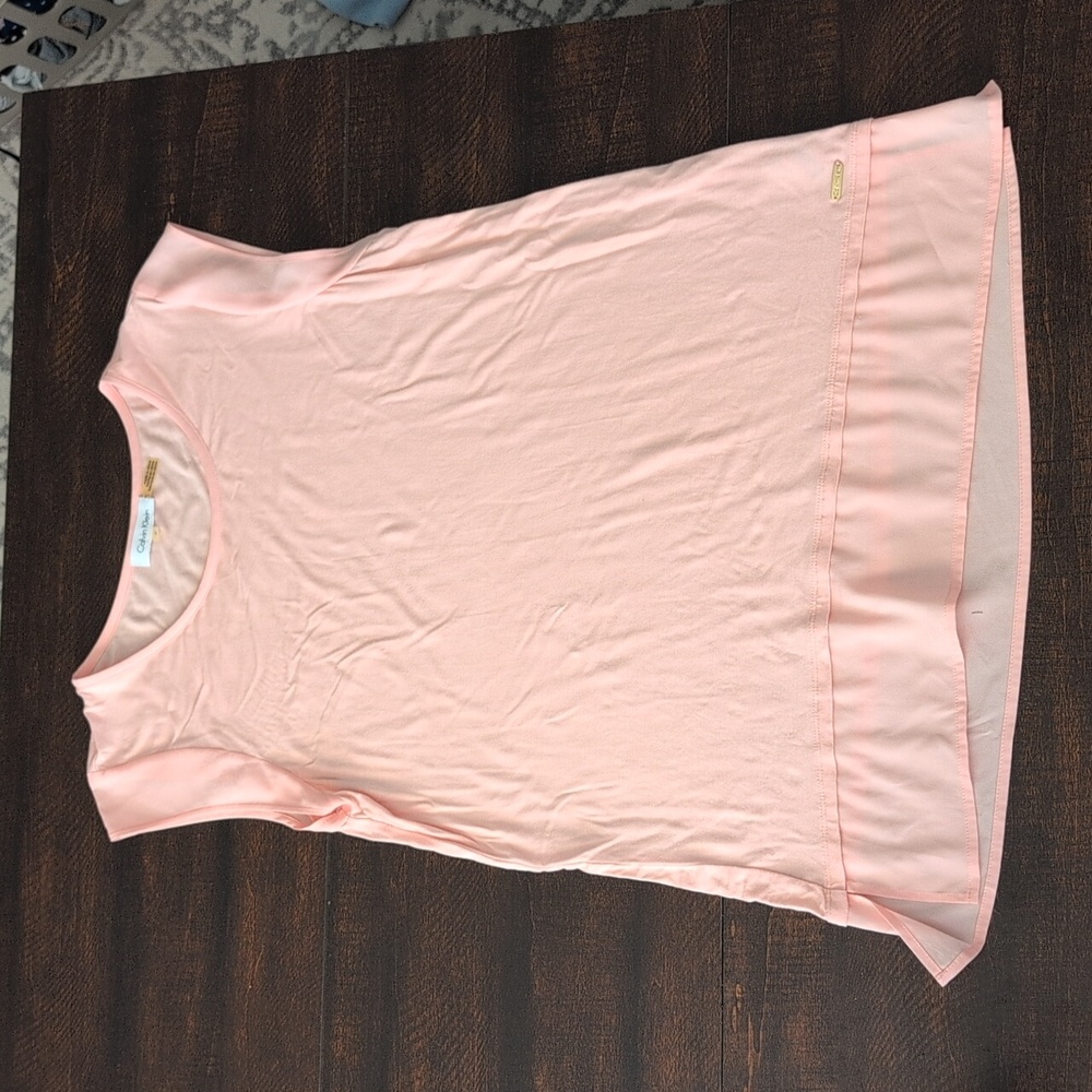 Calvin Klein Light Pink Cap Sleeve Top